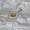 SILVER PENDANT WITH AMBER_KZSB-049